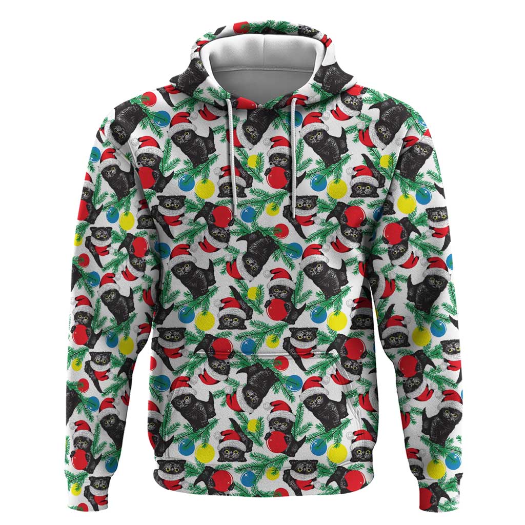 Black Cat Christmas Christmas Hoodie Xmas Holiday Patterns - Wonder Print Shop