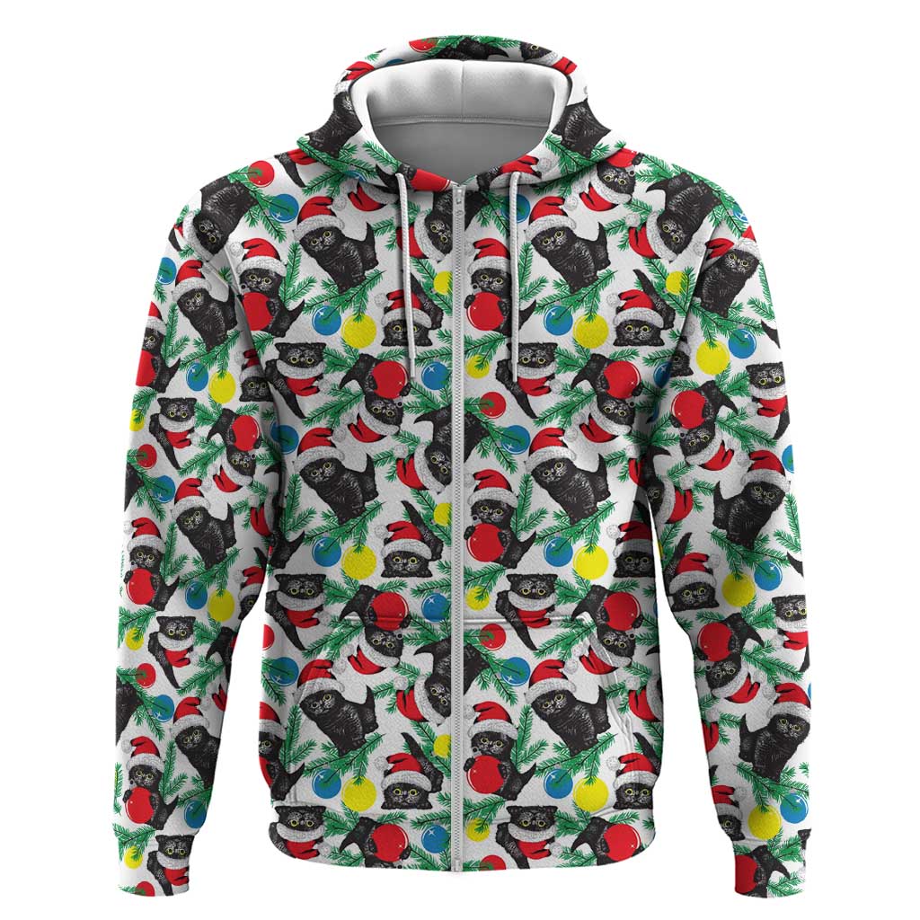 Black Cat Christmas Christmas Hoodie Xmas Holiday Patterns - Wonder Print Shop