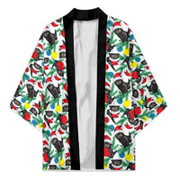 Black Cat Christmas Christmas Kimono Xmas Holiday Patterns - Wonder Print Shop