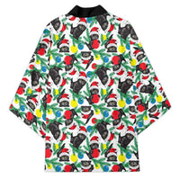 Black Cat Christmas Christmas Kimono Xmas Holiday Patterns - Wonder Print Shop