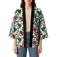 Black Cat Christmas Christmas Kimono Xmas Holiday Patterns - Wonder Print Shop