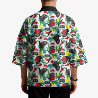 Black Cat Christmas Christmas Kimono Xmas Holiday Patterns - Wonder Print Shop