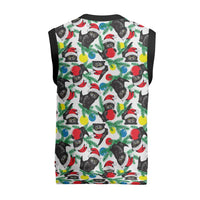 Black Cat Christmas Christmas Knitted V-Neck Vest Xmas Holiday Patterns - Wonder Print Shop