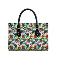 Black Cat Christmas Christmas Leather Bag Xmas Holiday Patterns - Wonder Print Shop