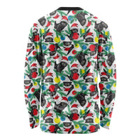 Black Cat Christmas Christmas Long Sleeve Shirt Xmas Holiday Patterns - Wonder Print Shop
