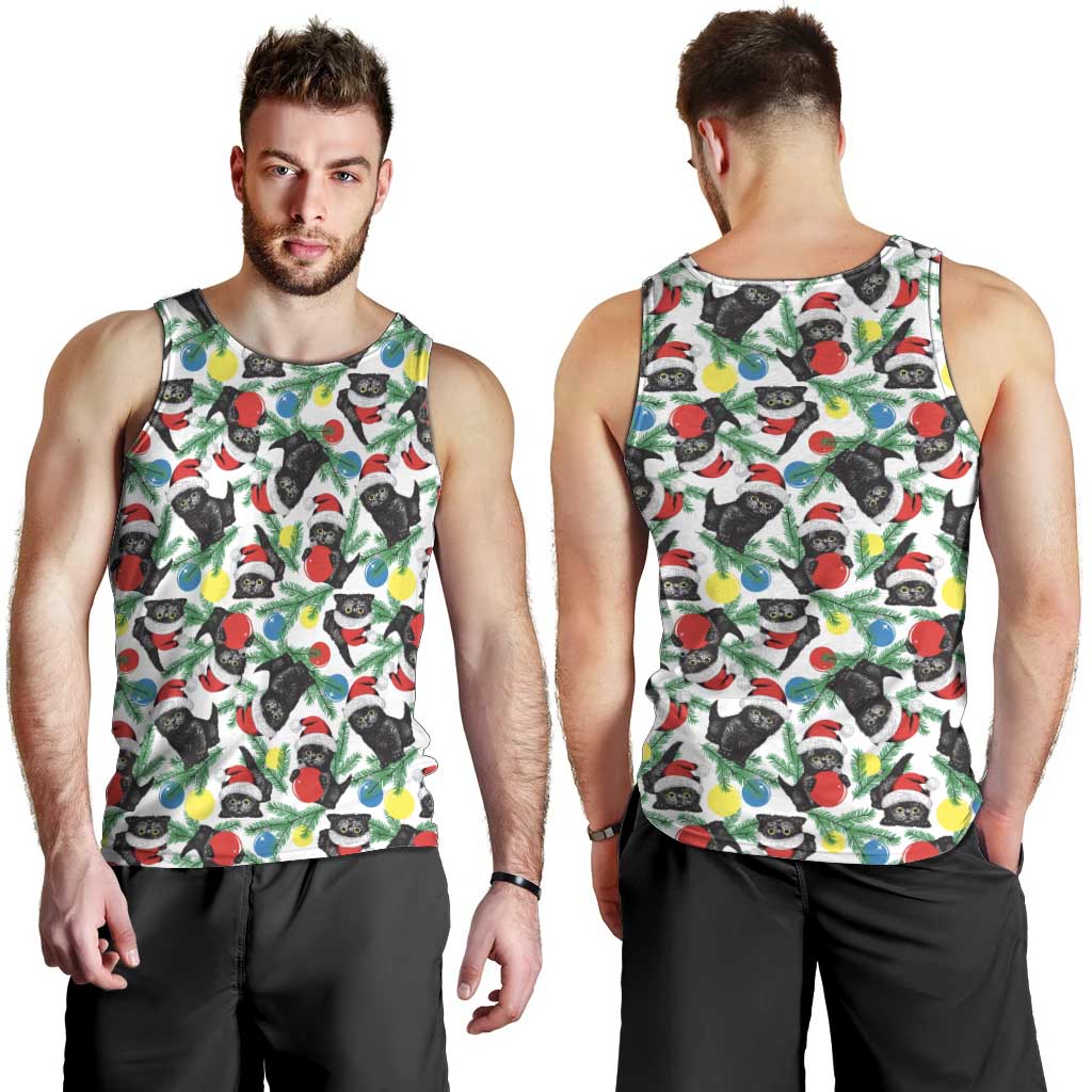 Black Cat Christmas Christmas Men Tank Top Xmas Holiday Patterns - Wonder Print Shop