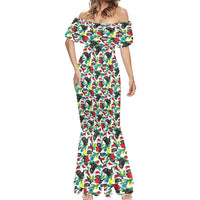 Black Cat Christmas Christmas Mermaid Dress Xmas Holiday Patterns - Wonder Print Shop
