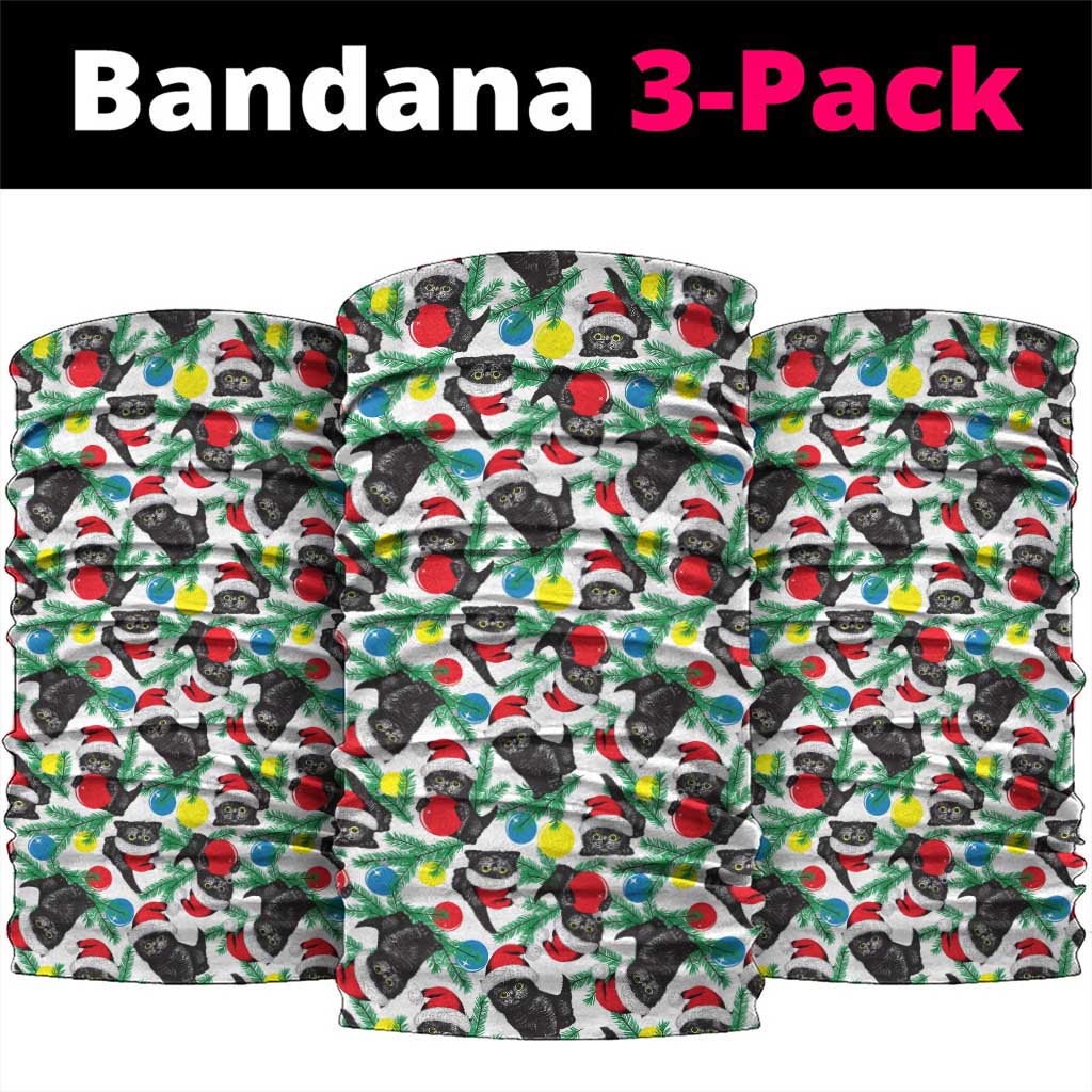 Black Cat Christmas Christmas Neck Gaiter Xmas Holiday Patterns - Wonder Print Shop