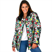 Black Cat Christmas Christmas Padded Jacket Xmas Holiday Patterns - Wonder Print Shop
