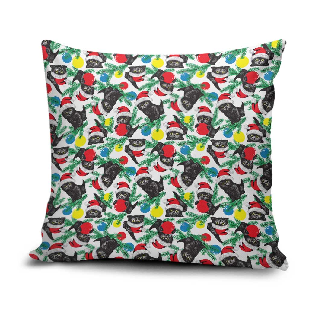 Black Cat Christmas Christmas Pillow Cover Xmas Holiday Patterns - Wonder Print Shop