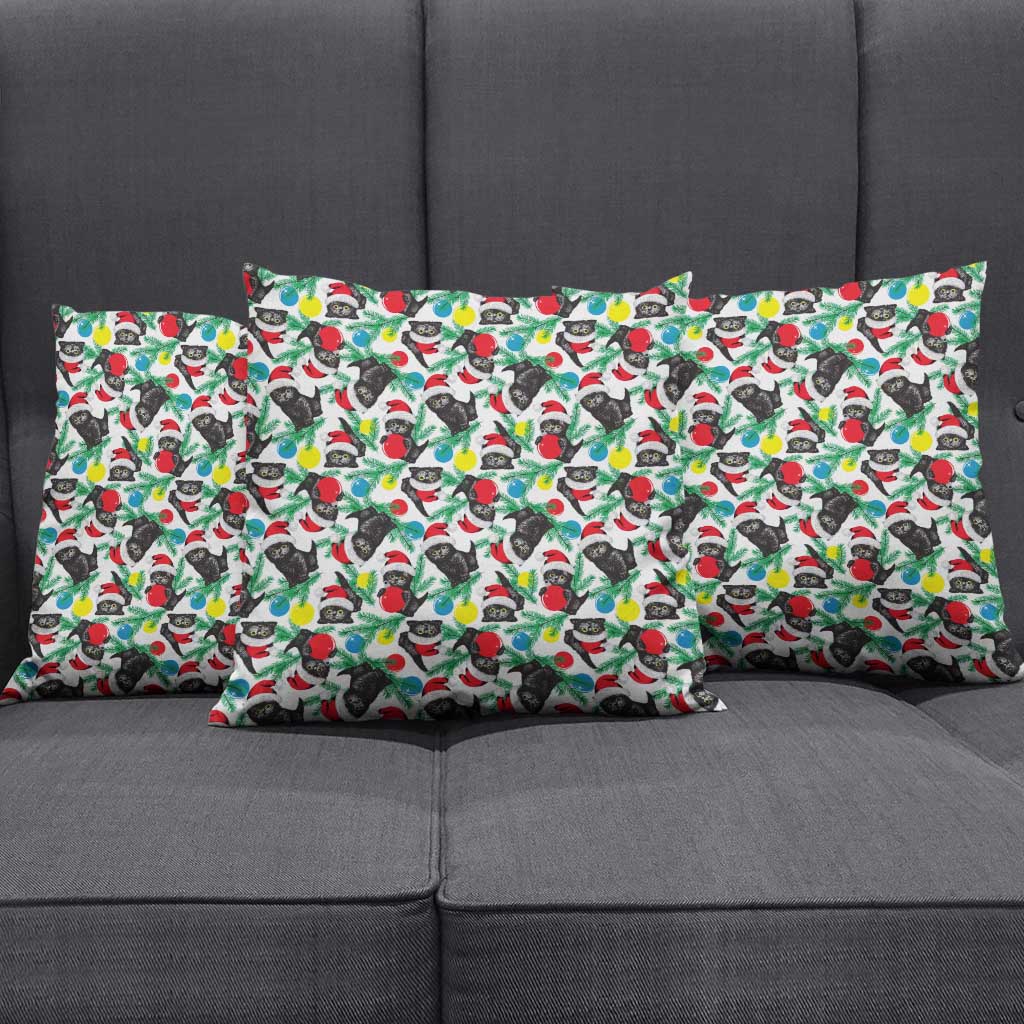 Black Cat Christmas Christmas Pillow Cover Xmas Holiday Patterns - Wonder Print Shop