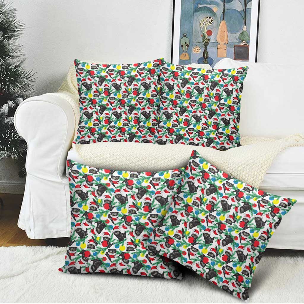 Black Cat Christmas Christmas Pillow Cover Xmas Holiday Patterns - Wonder Print Shop