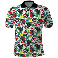 Black Cat Christmas Christmas Polo Shirt Xmas Holiday Patterns - Wonder Print Shop
