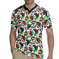 Black Cat Christmas Christmas Rugby Jersey Xmas Holiday Patterns - Wonder Print Shop