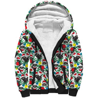 Black Cat Christmas Christmas Sherpa Hoodie Xmas Holiday Patterns - Wonder Print Shop