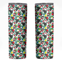 Black Cat Christmas Christmas Skinny Tumbler Xmas Holiday Patterns - Wonder Print Shop