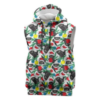 Black Cat Christmas Christmas Sleeveless Hoodie Xmas Holiday Patterns - Wonder Print Shop