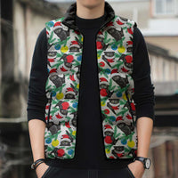 Black Cat Christmas Christmas Sleeveless Puffer Jacket Xmas Holiday Patterns - Wonder Print Shop