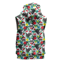 Black Cat Christmas Christmas Sleeveless Zip Hoodie Xmas Holiday Patterns - Wonder Print Shop
