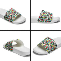 Black Cat Christmas Christmas Slide Sandals Xmas Holiday Patterns - Wonder Print Shop