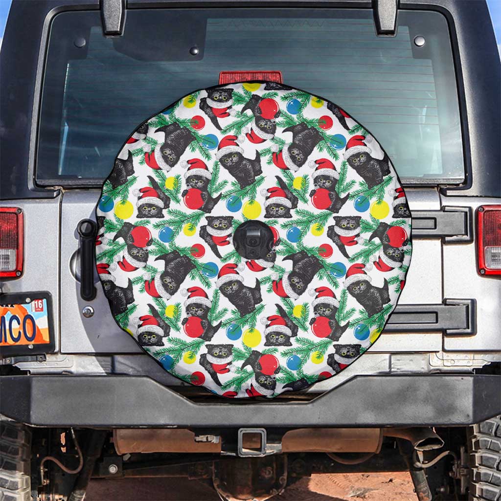 Black Cat Christmas Christmas Spare Tire Cover Xmas Holiday Patterns - Wonder Print Shop