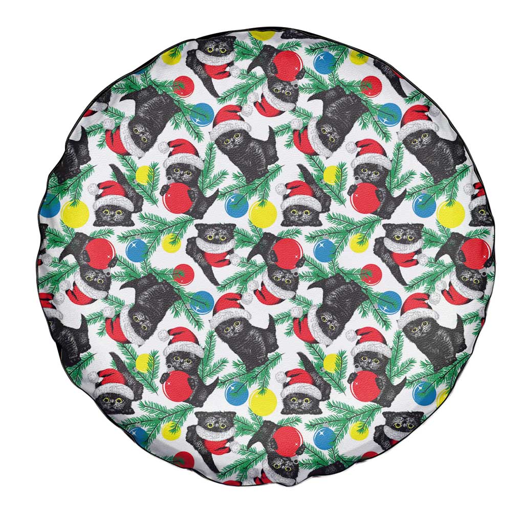 Black Cat Christmas Christmas Spare Tire Cover Xmas Holiday Patterns - Wonder Print Shop