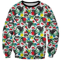 Black Cat Christmas Christmas Sweatshirt Xmas Holiday Patterns - Wonder Print Shop