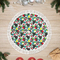 Black Cat Christmas Tree Skirt Xmas Holiday Patterns - Wonder Print Shop