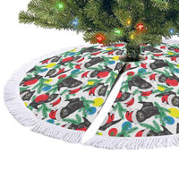 Black Cat Christmas Tree Skirt Xmas Holiday Patterns - Wonder Print Shop