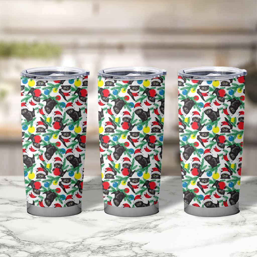 Black Cat Christmas Christmas Tumbler Cup Xmas Holiday Patterns - Wonder Print Shop