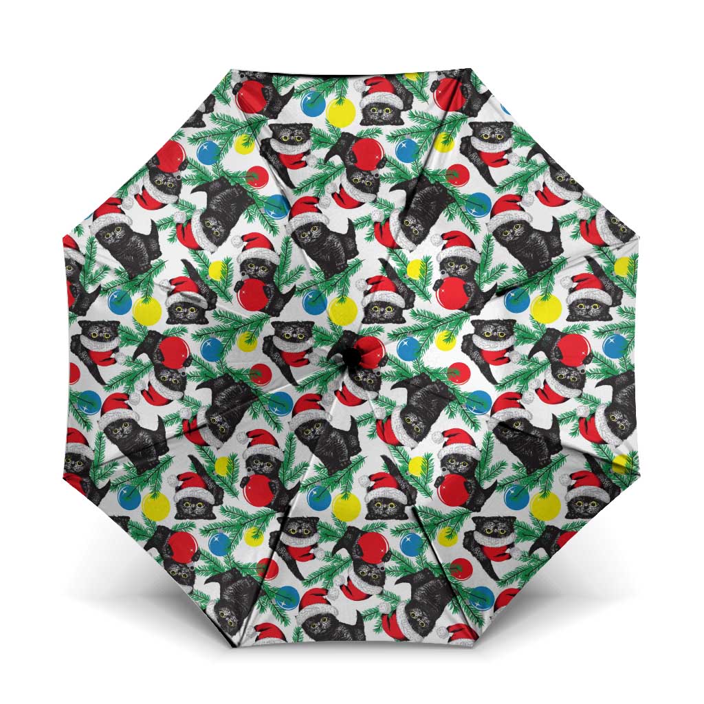 Black Cat Christmas Christmas Umbrella Xmas Holiday Patterns - Wonder Print Shop