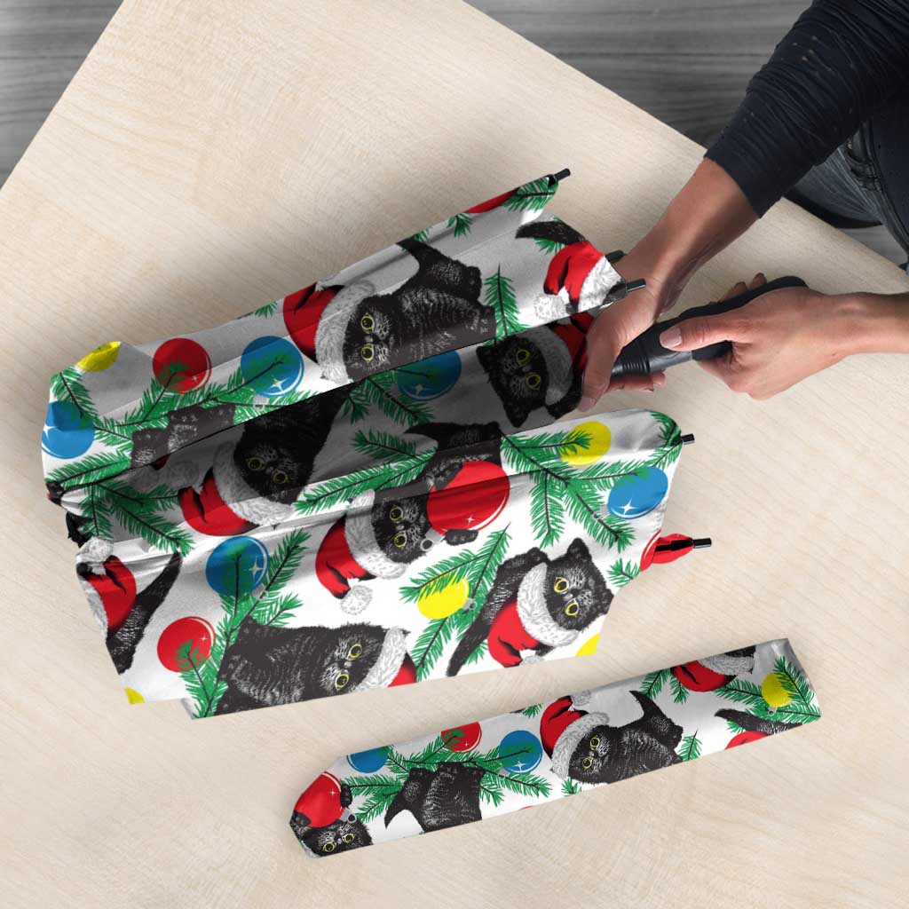 Black Cat Christmas Christmas Umbrella Xmas Holiday Patterns - Wonder Print Shop
