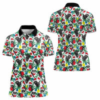 Black Cat Christmas Christmas Women Polo Shirt Xmas Holiday Patterns - Wonder Print Shop