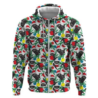 Black Cat Christmas Christmas Zip Hoodie Xmas Holiday Patterns - Wonder Print Shop