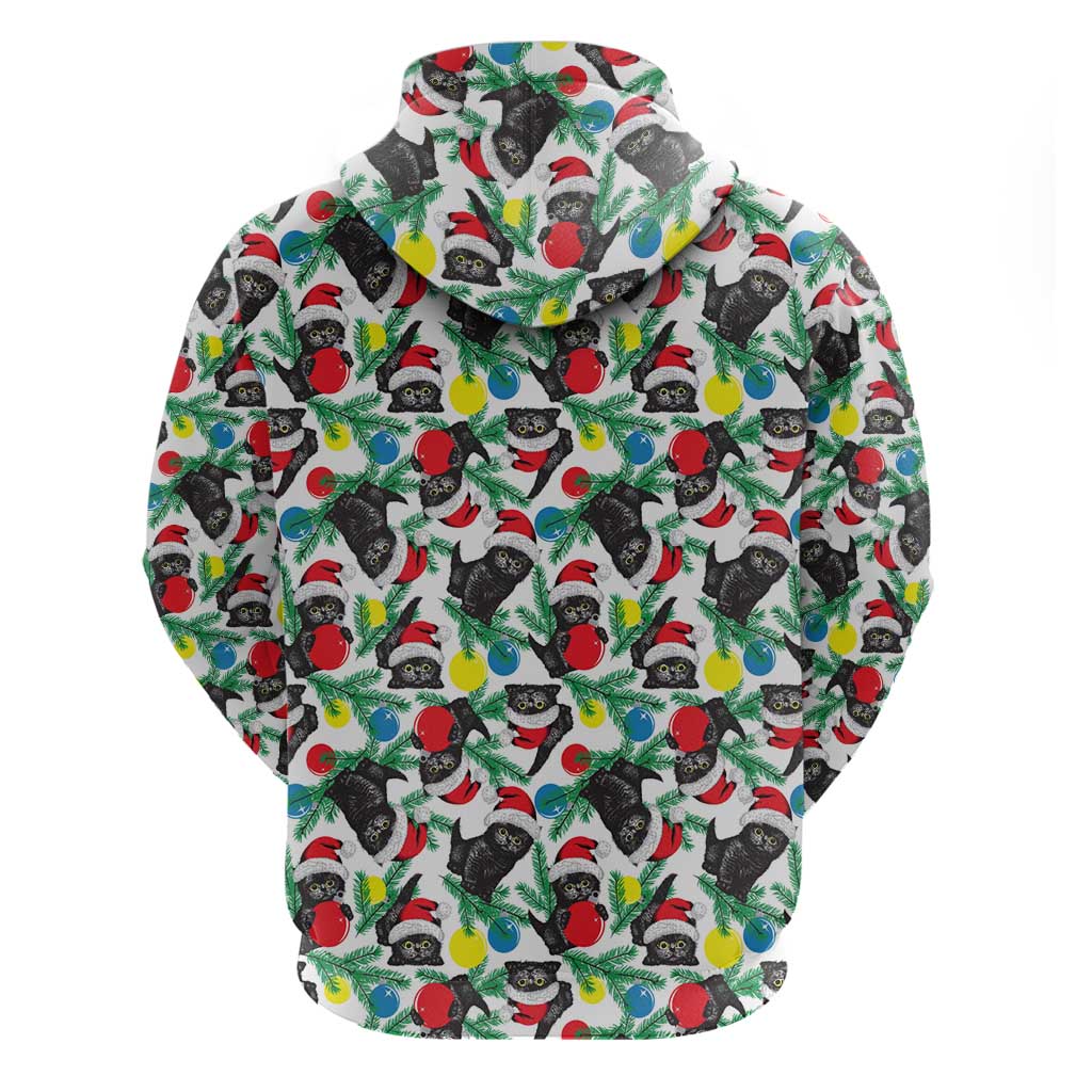 Black Cat Christmas Christmas Zip Hoodie Xmas Holiday Patterns - Wonder Print Shop
