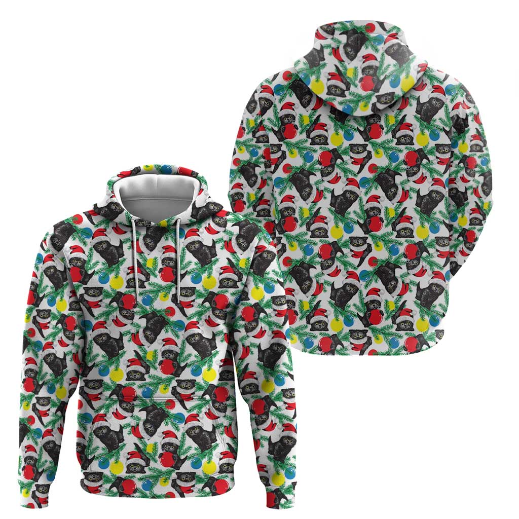 Black Cat Christmas Christmas Zip Hoodie Xmas Holiday Patterns - Wonder Print Shop