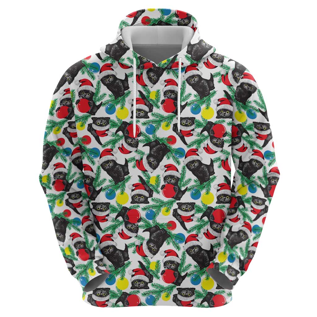 Black Cat Christmas Christmas Zip Hoodie Xmas Holiday Patterns - Wonder Print Shop