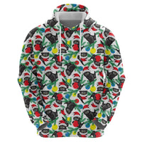 Black Cat Christmas Christmas Zip Hoodie Xmas Holiday Patterns - Wonder Print Shop