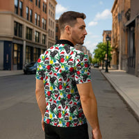 Black Cat Christmas Christmas Zipper Polo Shirt Xmas Holiday Patterns - Wonder Print Shop