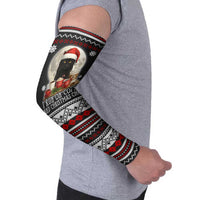 Black Cat Run On Coffee Arm Sleeves Xmas Holiday Patterns - Wonder Print Shop