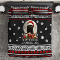 Black Cat Run On Coffee Bedding Set Xmas Holiday Patterns - Wonder Print Shop