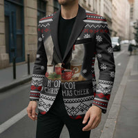 Black Cat Run On Coffee Blazer Xmas Holiday Patterns - Wonder Print Shop