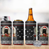Black Cat Run On Coffee 4 in 1 Can Cooler Tumbler Xmas Holiday Patterns - Wonder Print Shop