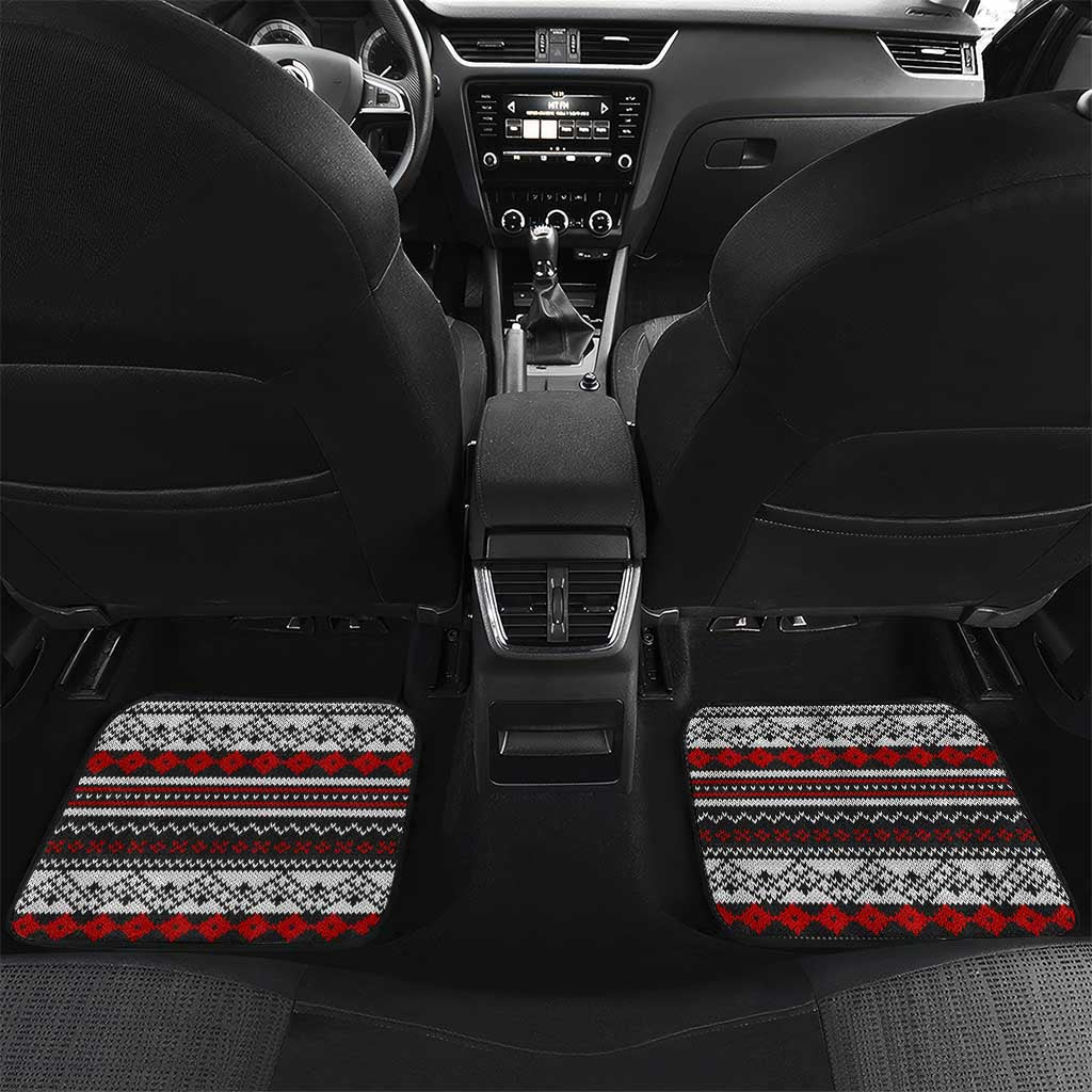 Black Cat Run On Coffee Car Mats Xmas Holiday Patterns - Wonder Print Shop