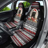 Black Cat Run On Coffee Car Seat Cover Xmas Holiday Patterns - Wonder Print Shop