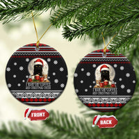 Black Cat Run On Coffee Ceramic Ornament Xmas Holiday Patterns - Wonder Print Shop