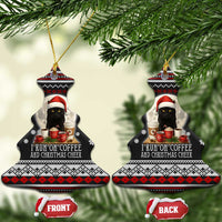 Black Cat Run On Coffee Ceramic Ornament Xmas Holiday Patterns - Wonder Print Shop