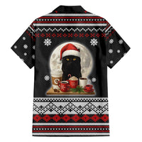 Black Cat Run On Coffee Family Matching Puletasi and Hawaiian Shirt Xmas Holiday Patterns - Wonder Print Shop