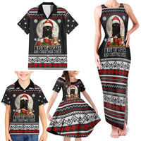 Black Cat Run On Coffee Family Matching Tank Maxi Dress and Hawaiian Shirt Xmas Holiday Patterns - Wonder Print Shop