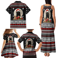 Black Cat Run On Coffee Family Matching Tank Maxi Dress and Hawaiian Shirt Xmas Holiday Patterns - Wonder Print Shop